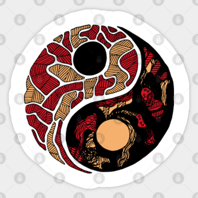 Yin yang symbol with 3 parts